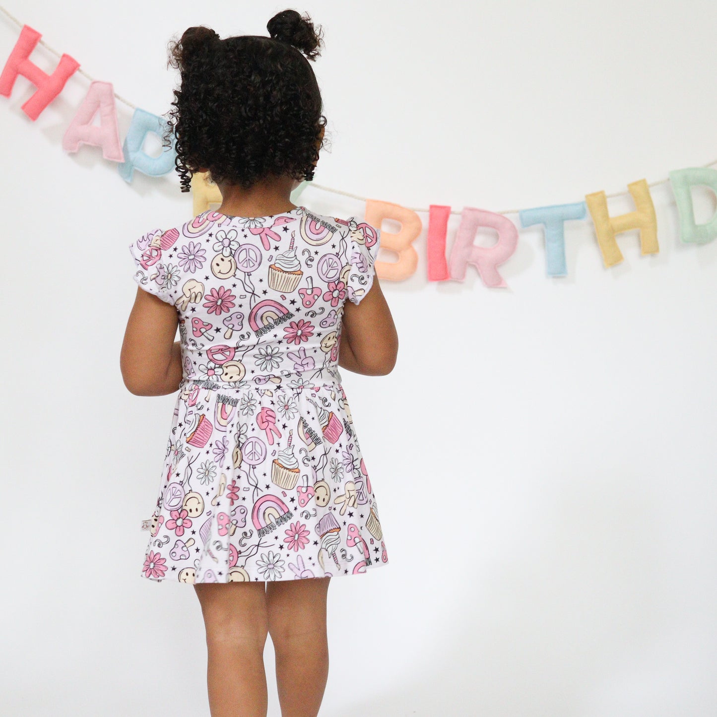 Groovy Birthday Bodysuit Twirl Dress